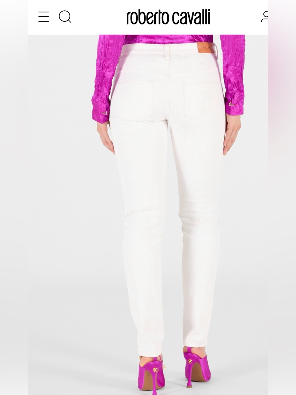 Roberto Cavalli White Skinny Jeans